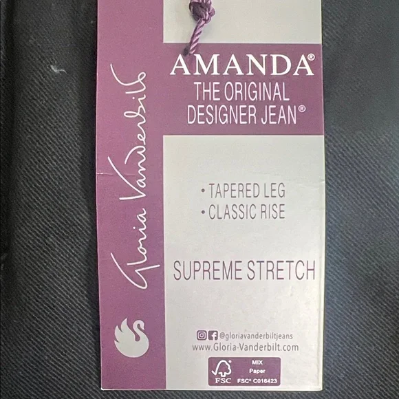 💙 Gloria Vanderbilt Amanda Black Jeans - Picture 4 of 4